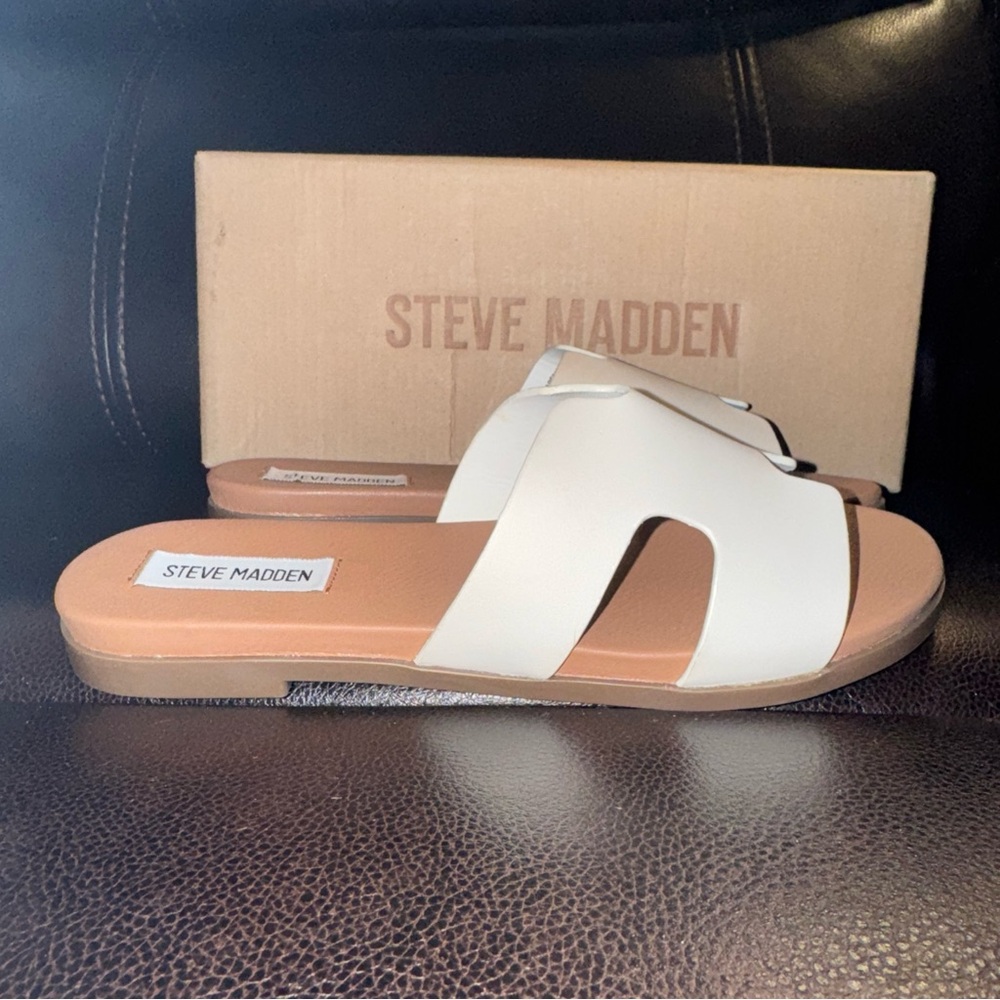 Steve Madden Women's Dariella Slide Sandal white size 8M new in the box - Picture 6 of 6